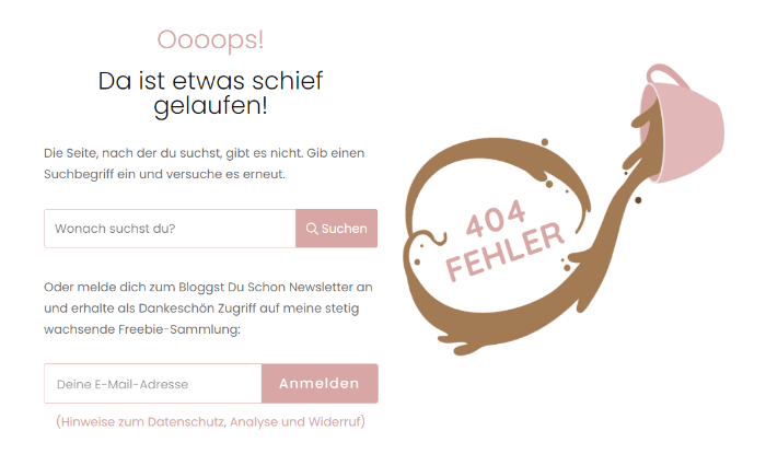 404 Fehlerseite Beispiel